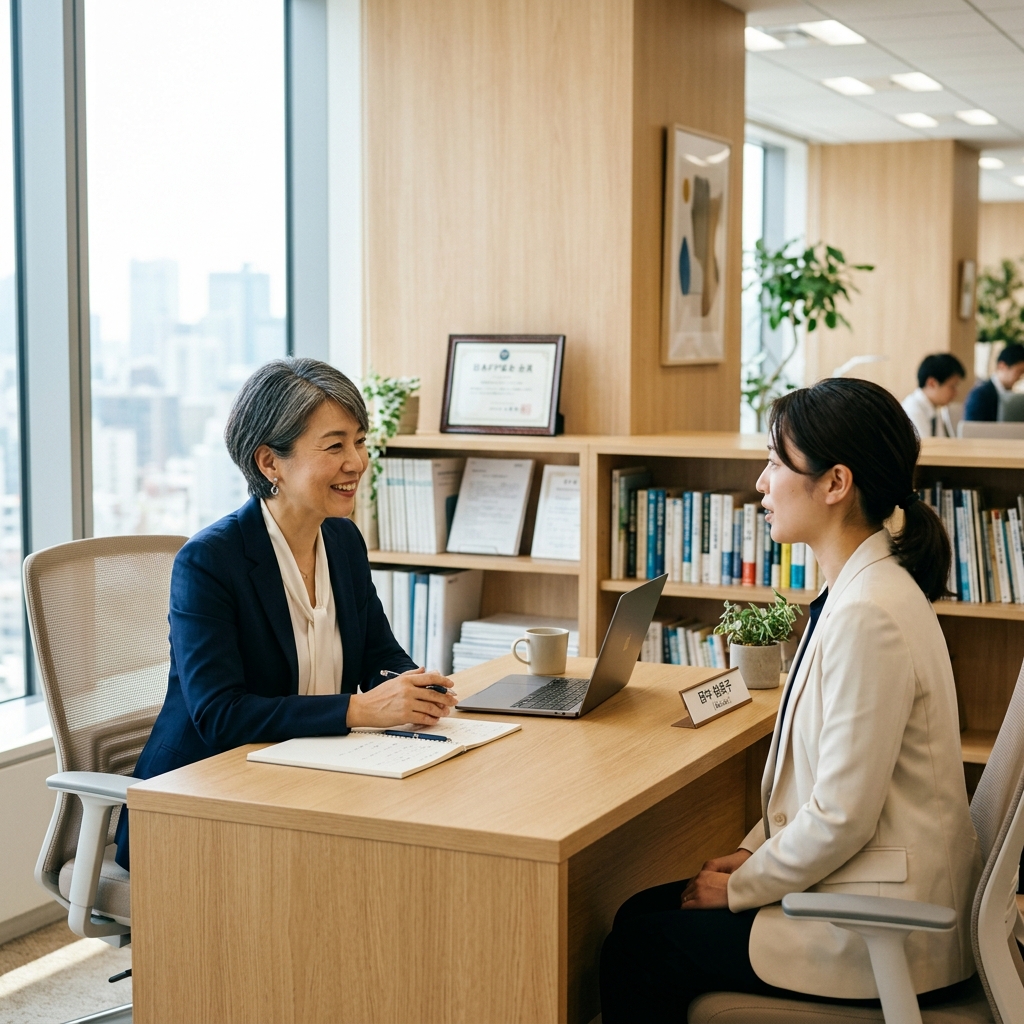 丁寧な面談風景